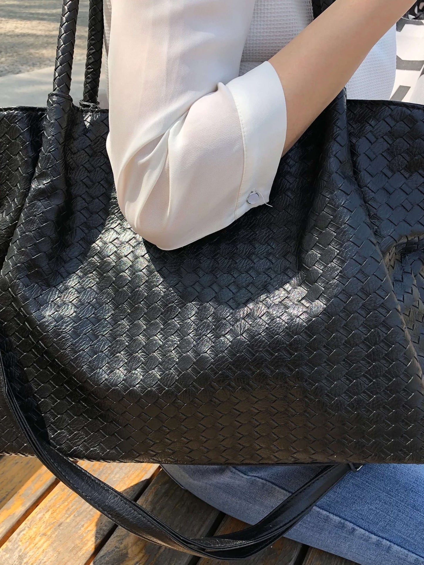 SEAME - Gracie Woven Bag XL Black Regular
