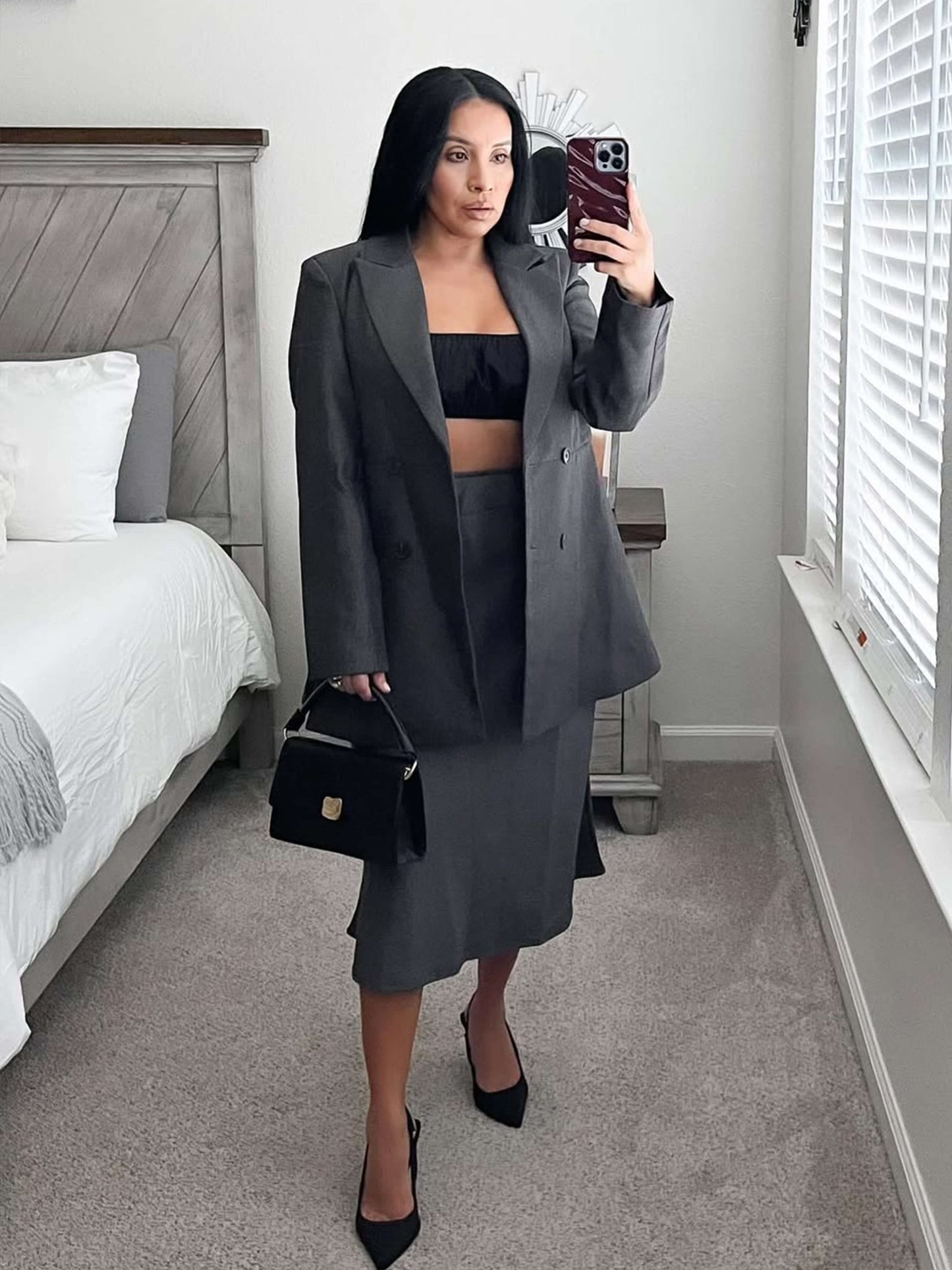 Seame - Violet Bag with handle Black Regular