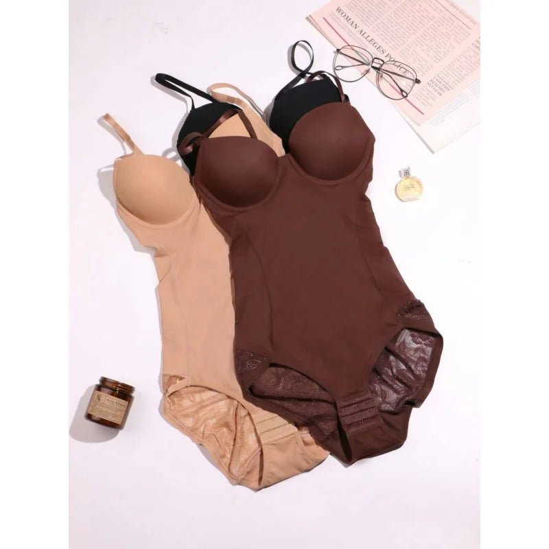 SEAME - Isla Cup Shapewear Bodysuit Brown S