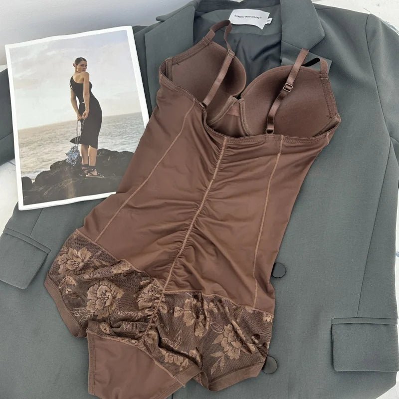 SEAME - Isla Cup Shapewear Bodysuit Brown S