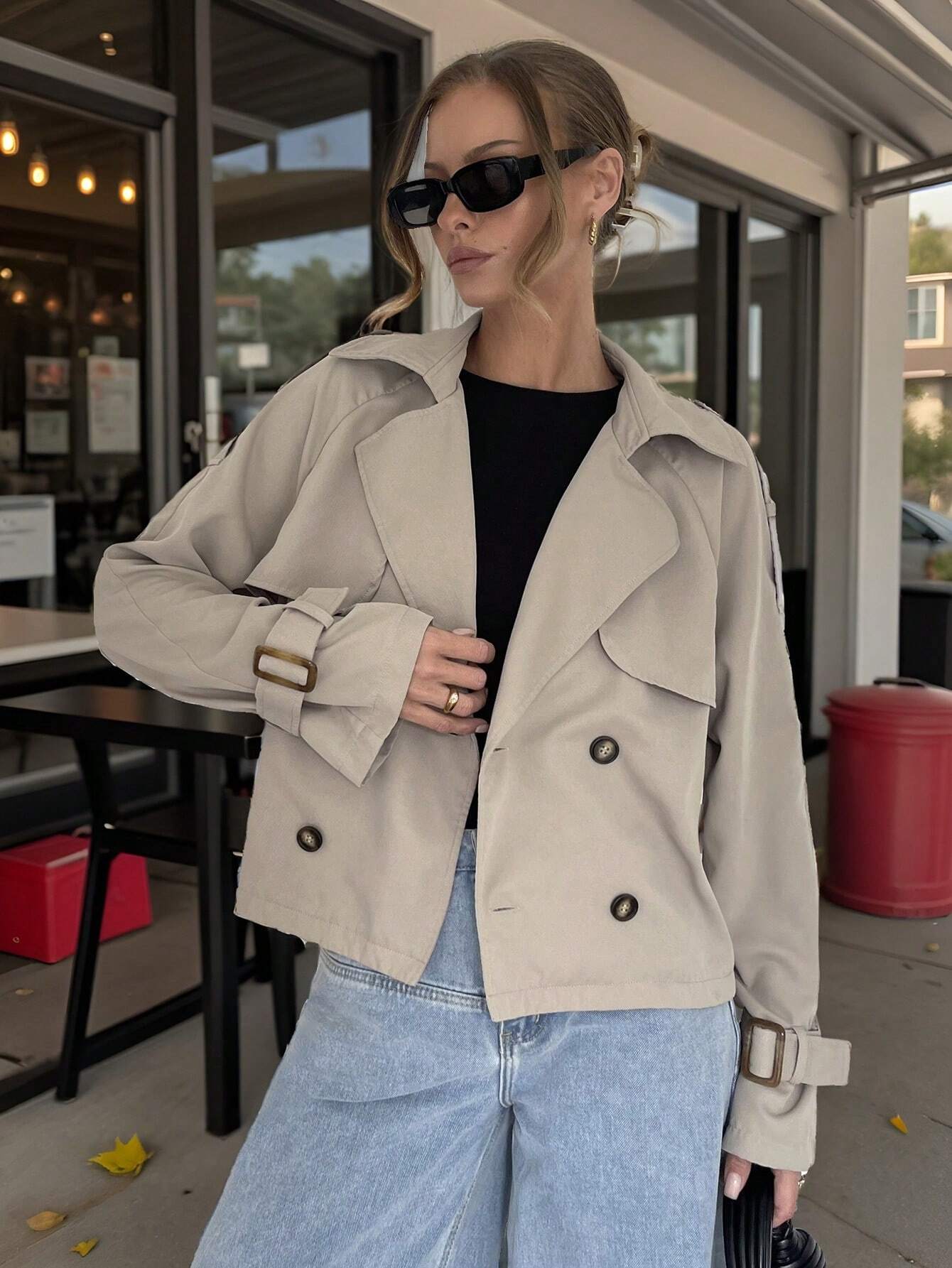 SEAME - Victoria Trench Coat Beige XS